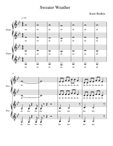 Sweater Weather (arr. Katie Bodkin)
