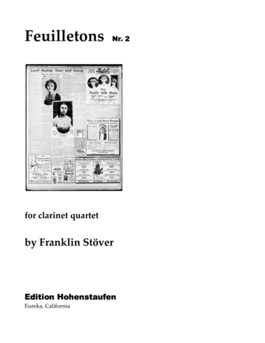 Feuilletons nr. 2, for 3 clarinets & bass clarinet