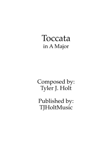 Toccata in A Major, Op. 22