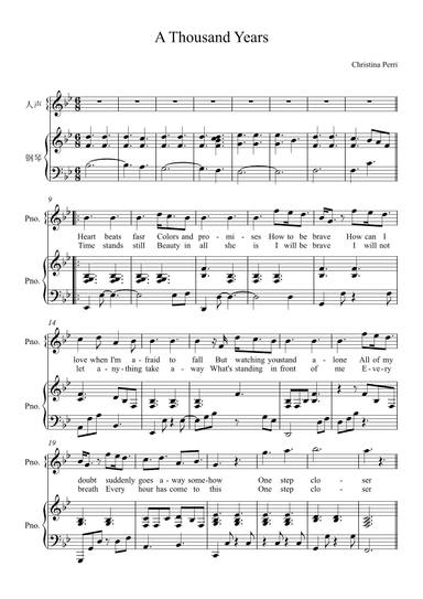 A Thousand Years (arr. Christina Perri)