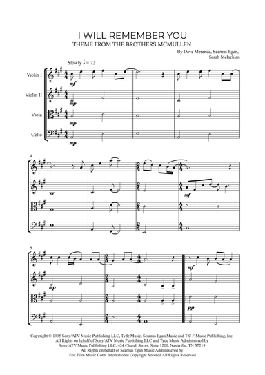 I Will Remember You (arr. Alex Nunes Rodrigues)