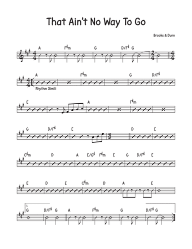 That Ain't No Way To Go (arr. David M Fagnant)