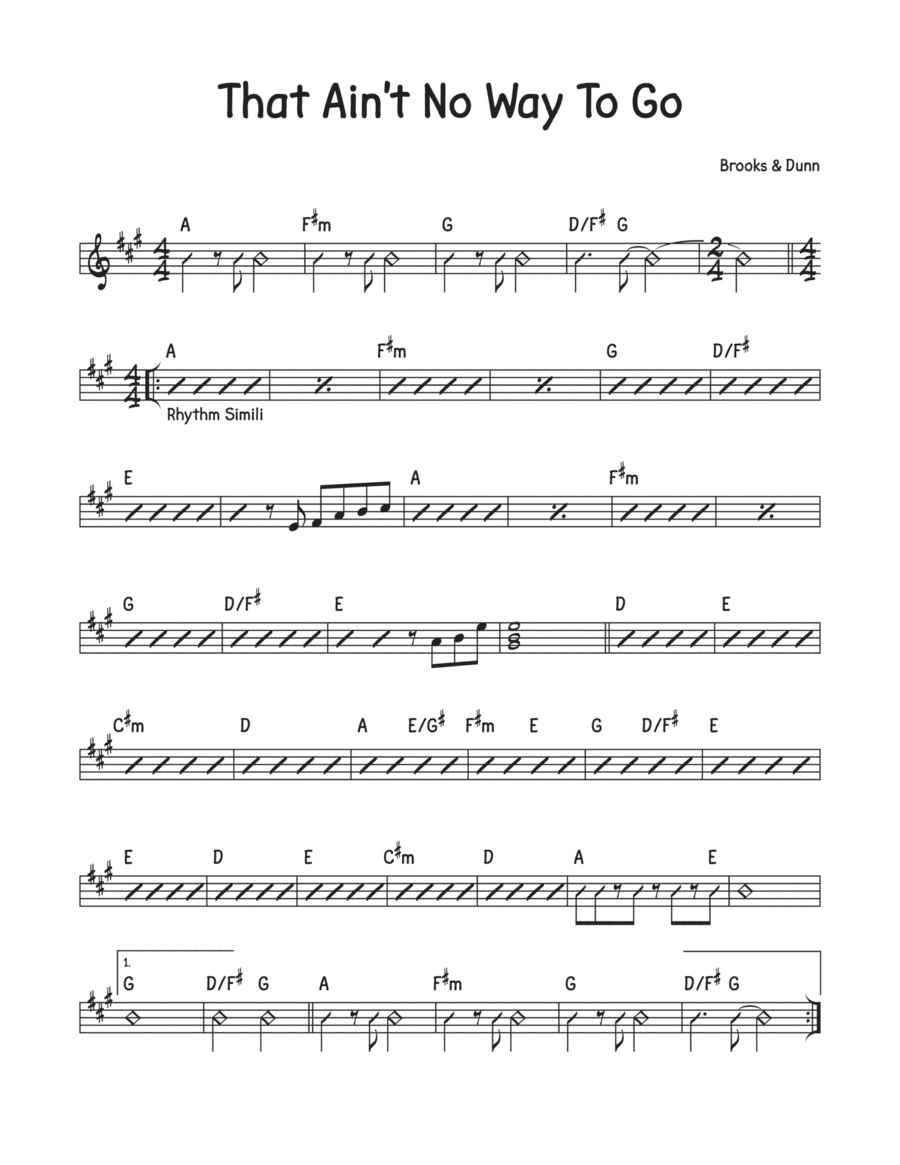 That Ain't No Way To Go (arr. David M Fagnant)