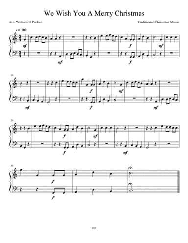 We Wish You A Merry Christmas (arr. William R Parker III)