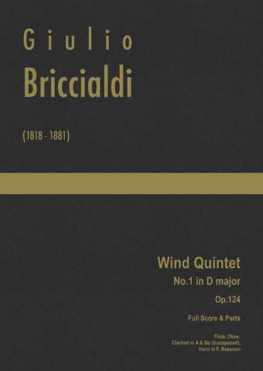 Briccialdi - Wind Quintet No.1 in D major, Op.124 (arr. J.G. Cucó Barber)