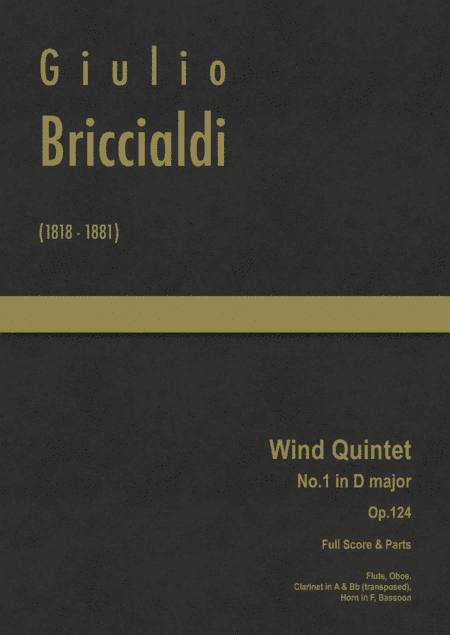 Briccialdi - Wind Quintet No.1 in D major, Op.124 (arr. J.G. Cucó Barber)