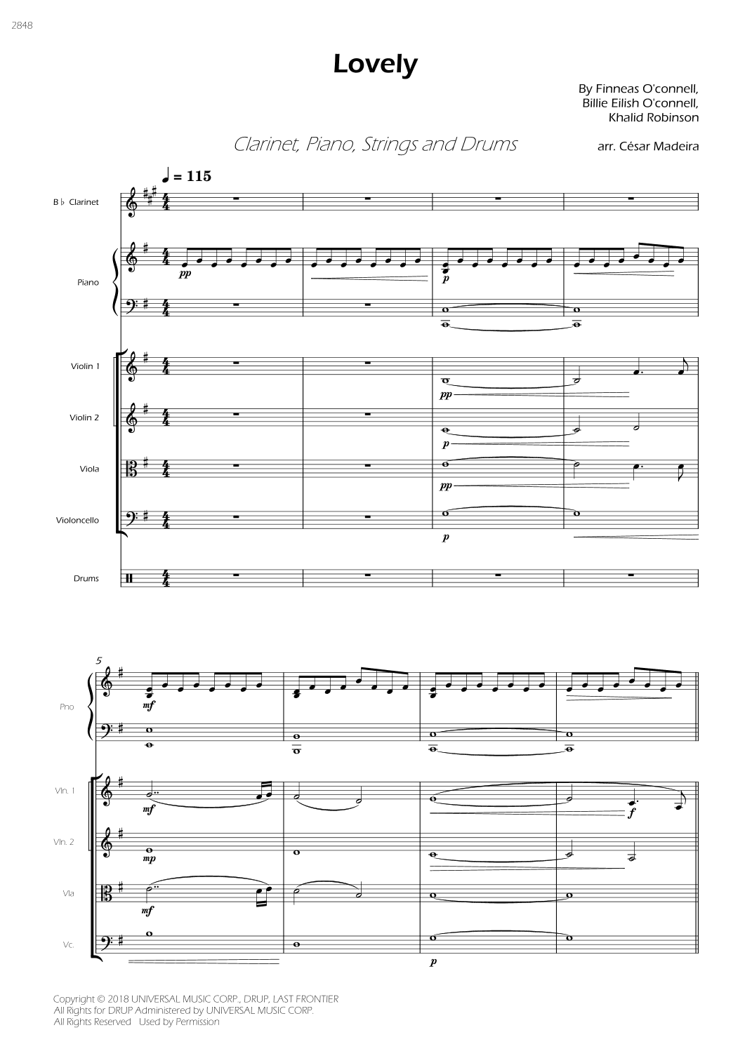 Lovely - Score Only (arr. César Madeira)