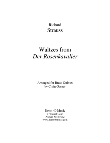 Waltzes from "Der Rosenkavalier" (arr. Craig Garner)