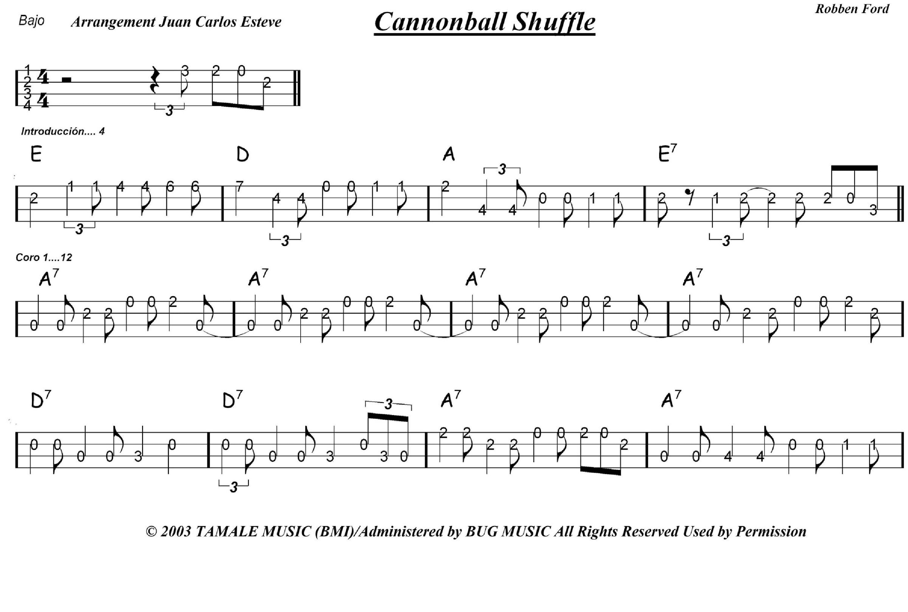 Cannonball Shuffle (arr. juan carlos esteve / Gran Coda)