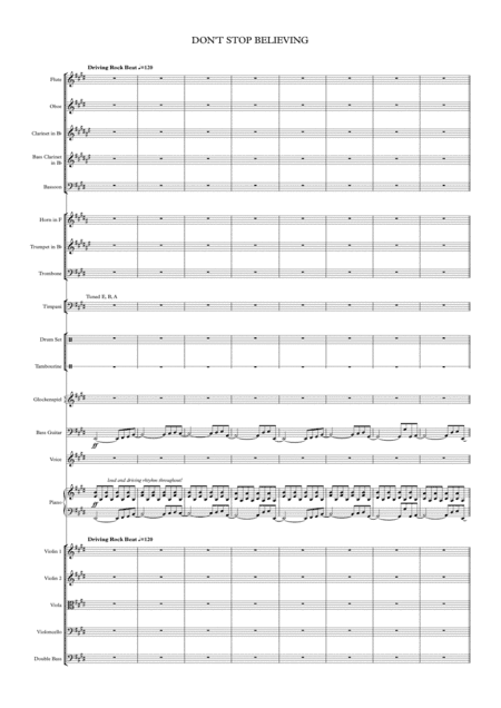Don't Stop Believin' - Score Only (arr. Aaron Powell)