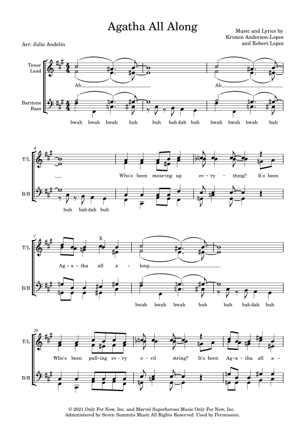 Agatha All Along (arr. Julie Andelin)
