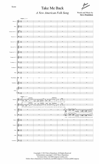 Take Me Back (A New American Folk Song) - Full Orchestra and Chorus