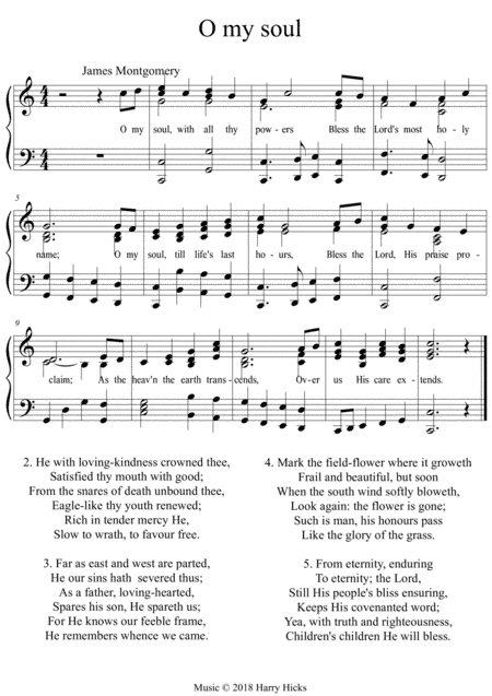 O my soul. A new tune to a wonderful old hymn.
