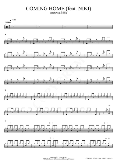 Coming Home Feat. Niki (long Distance Recording) (arr. COPYDRUM)