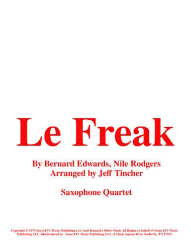 Le Freak (arr. Jeff Tincher)
