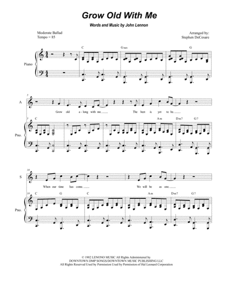 Grow Old With Me (arr. Stephen DeCesare)