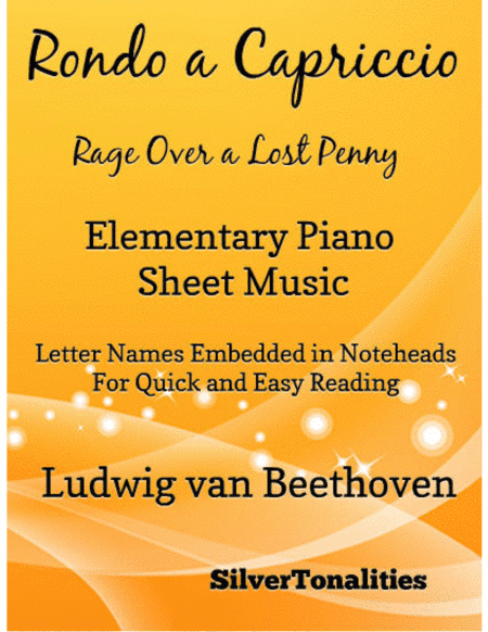 Rage Over a Lost Penny Elementary Piano Sheet Music (arr. SilverTonalities)