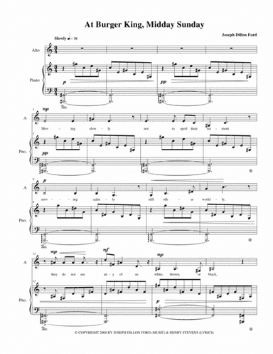Three Poems by Henry Stevens for alto and piano