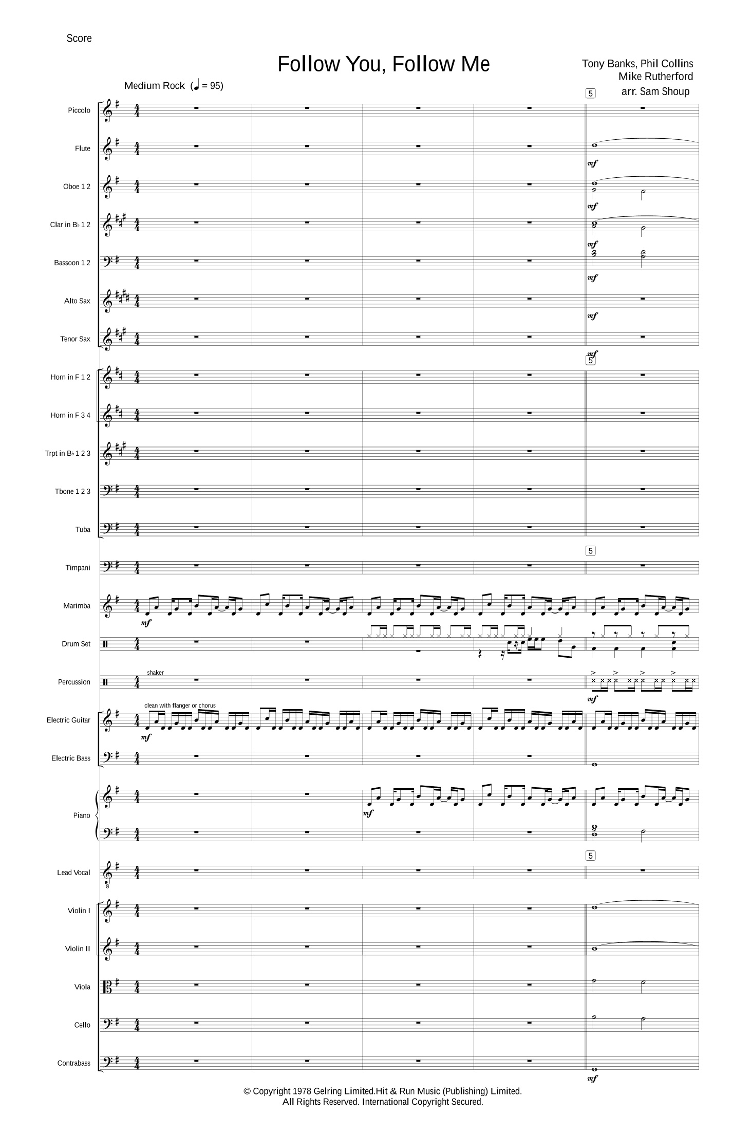 Follow You, Follow Me (arr. Sam Shoup)