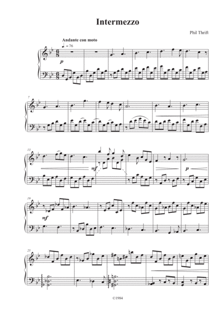 Intermezzo for Piano