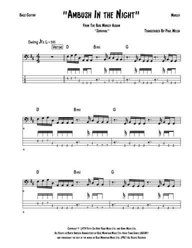 Ambush In The Night (arr. Accubass)