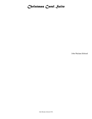 Christmas Carol Suite (arr. John Maclane Schirard)
