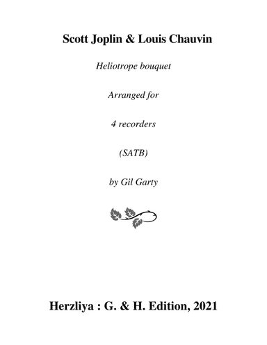 Heliotrope bouquet (arrangement for 4 recorders) (arr. Gil Garty)