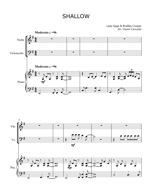 Shallow (arr. Oswin Carruido)