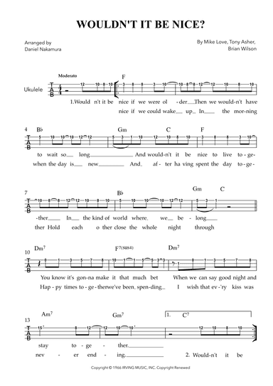 Wouldn't It Be Nice (arr. Daniel Nakamura)