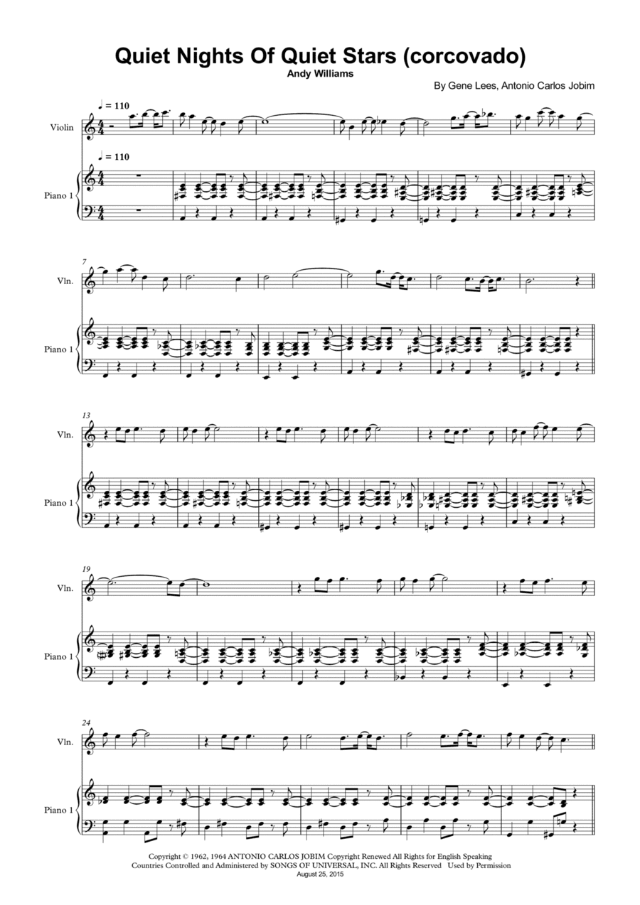 Quiet Nights Of Quiet Stars (corcovado) (arr. Wesley S. SIlva)