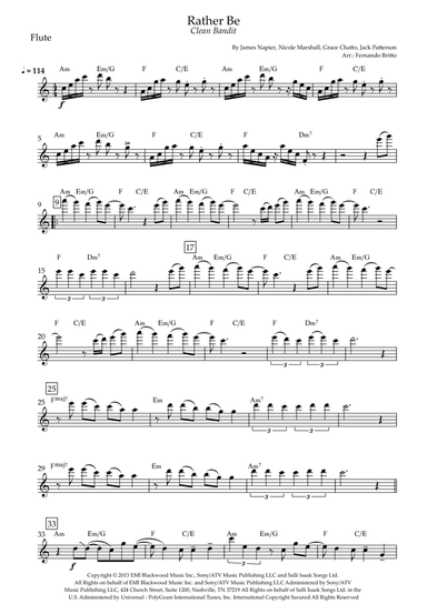 Rather Be (arr. Fernando Britto)