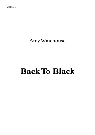 Back To Black (arr. Leandro Cardoso)