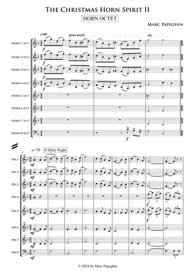 The Christmas Horn Spirit 2 // French Horn Octet (arr. Marc Papeghin)