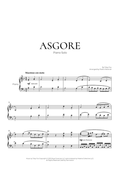 Asgore (arr. Pedro Merendi)
