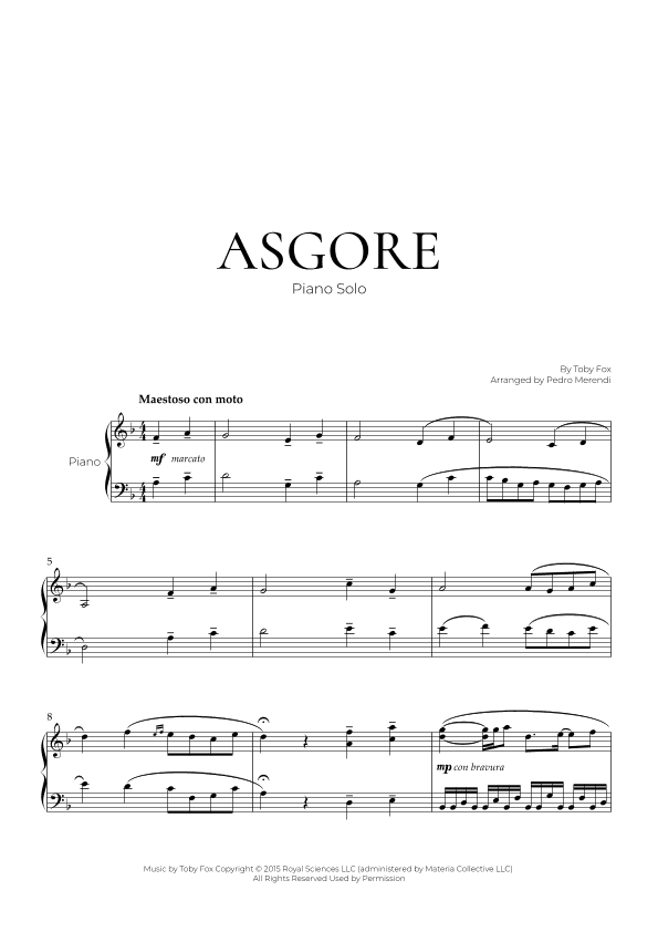 Asgore (arr. Pedro Merendi)