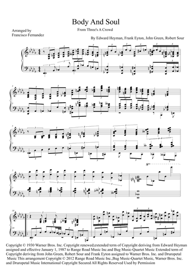 Body And Soul (arr. Francisco Fernandez)