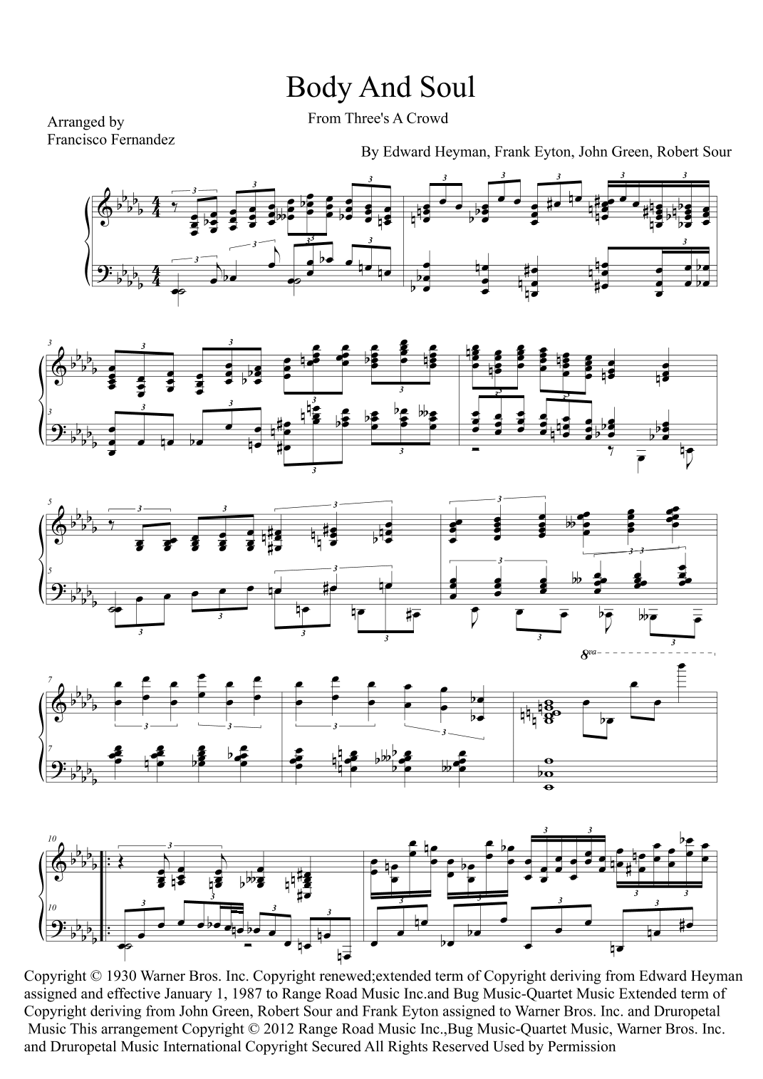 Body And Soul (arr. Francisco Fernandez)