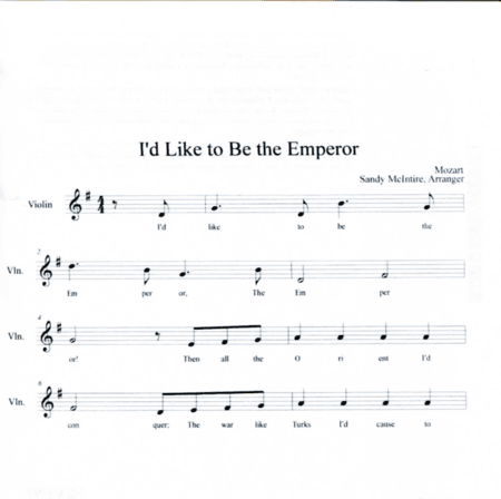 I'd Like to Be the Emperor (arr. Sandy McIntire)