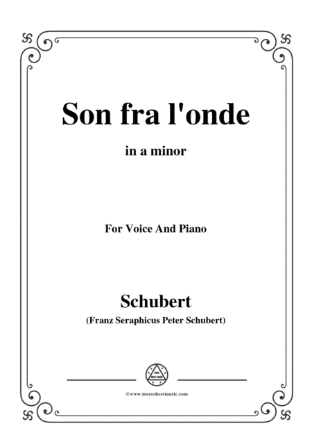 Schubert-Son fra l'onde,in g sharp minor,for Voice&Piano (arr. MSM)