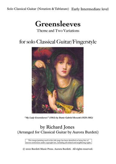 Greensleeves  - Theme and Variations - Fingerstyle (Solo Guitar) (arr. Aurora Burdeti)