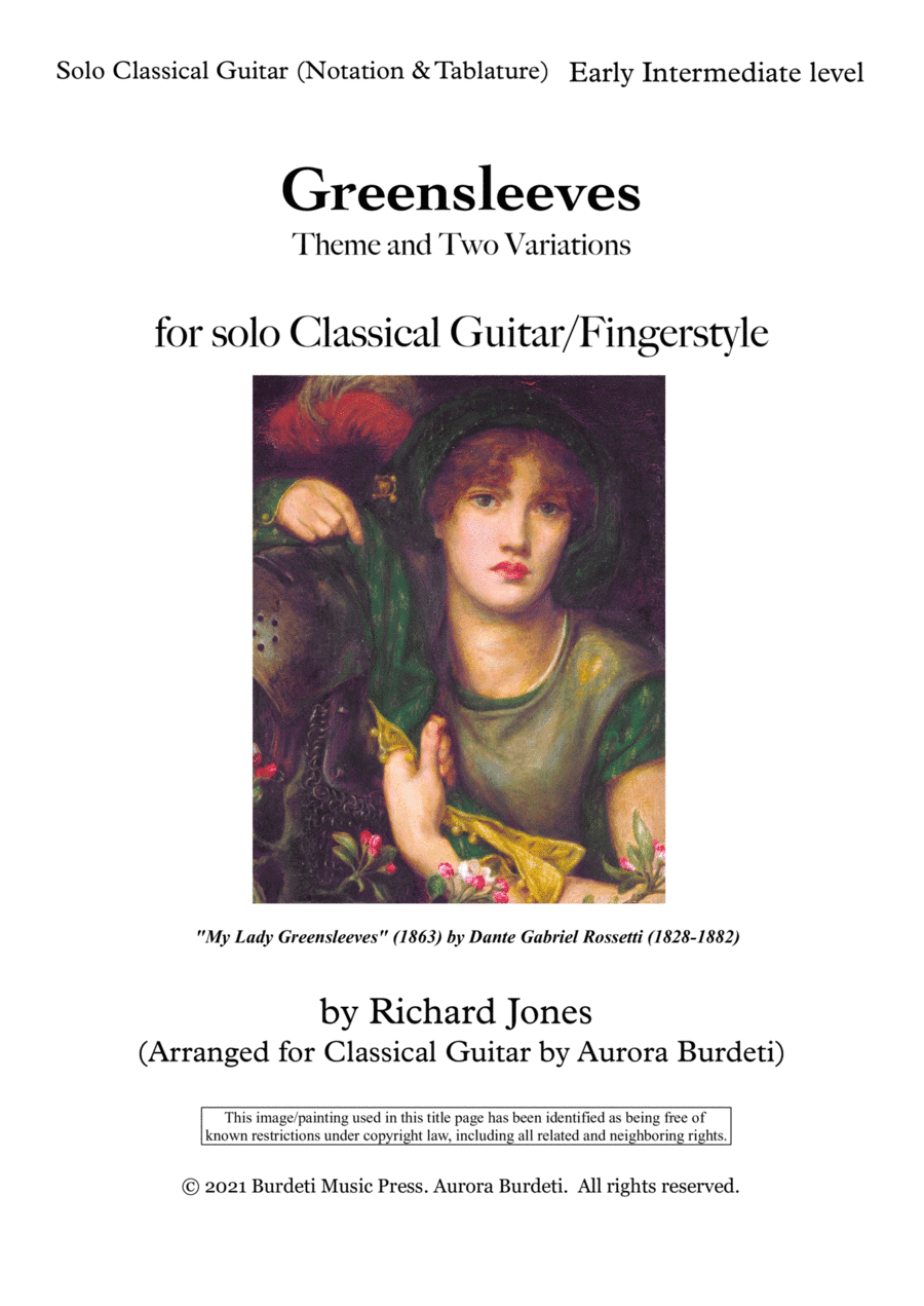 Greensleeves  - Theme and Variations - Fingerstyle (Solo Guitar) (arr. Aurora Burdeti)