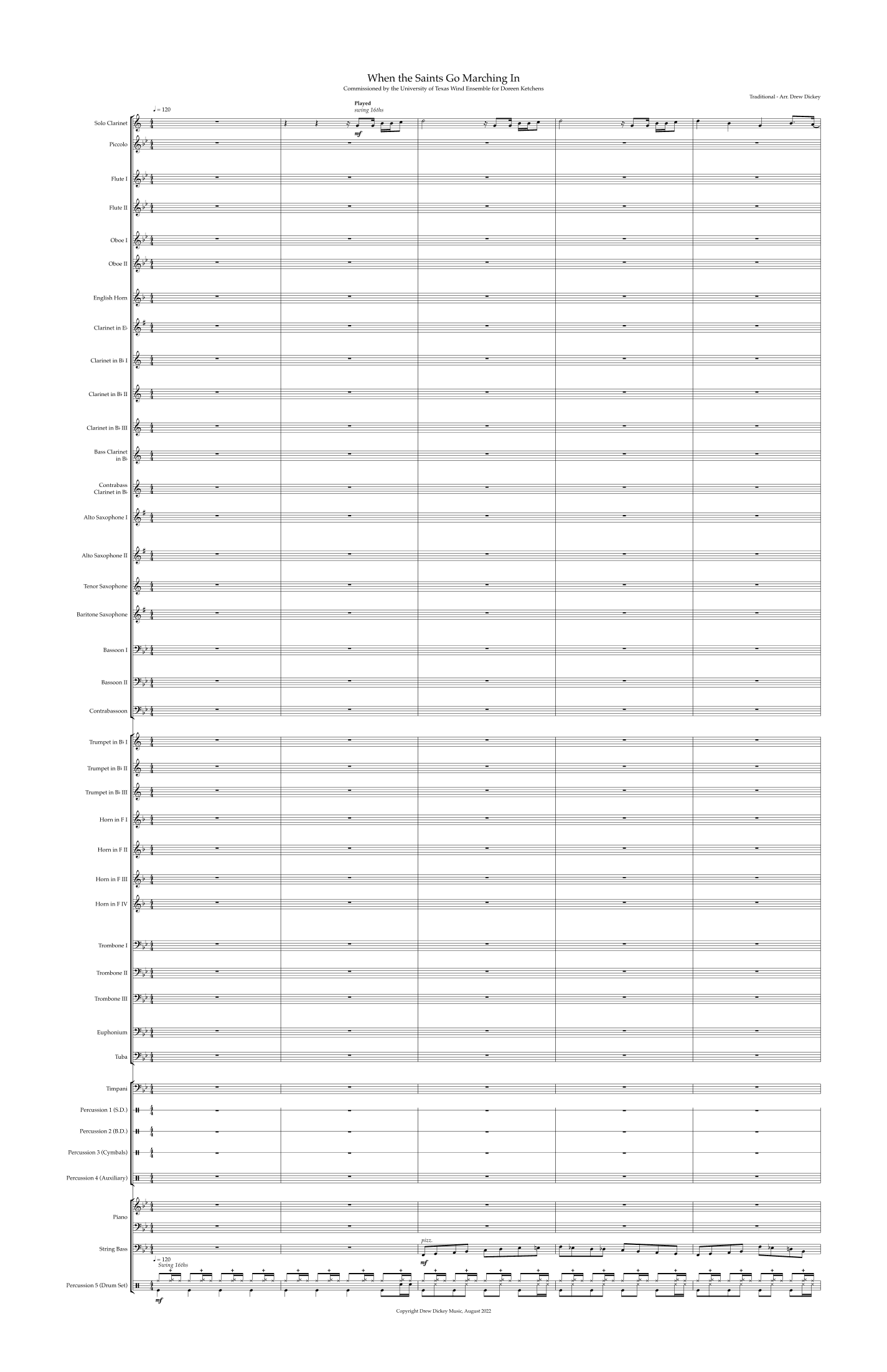 Oh, When The Saints Go Marching In (arr. Drew Dickey)