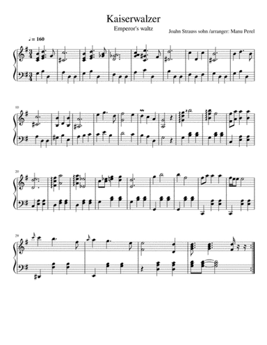 Kaiserwalzer(Emperor's waltz) (arr. Manu Perel)