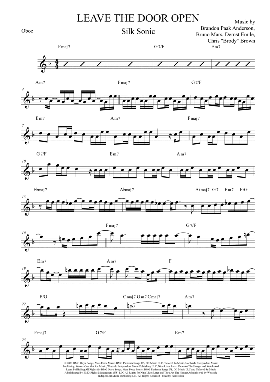 Leave The Door Open (arr. Anderson Quevedo)