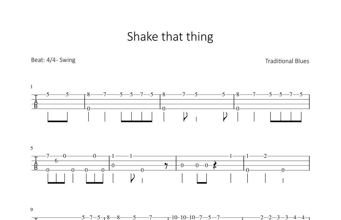 Shake that thing (arr. Bettina Schipp)