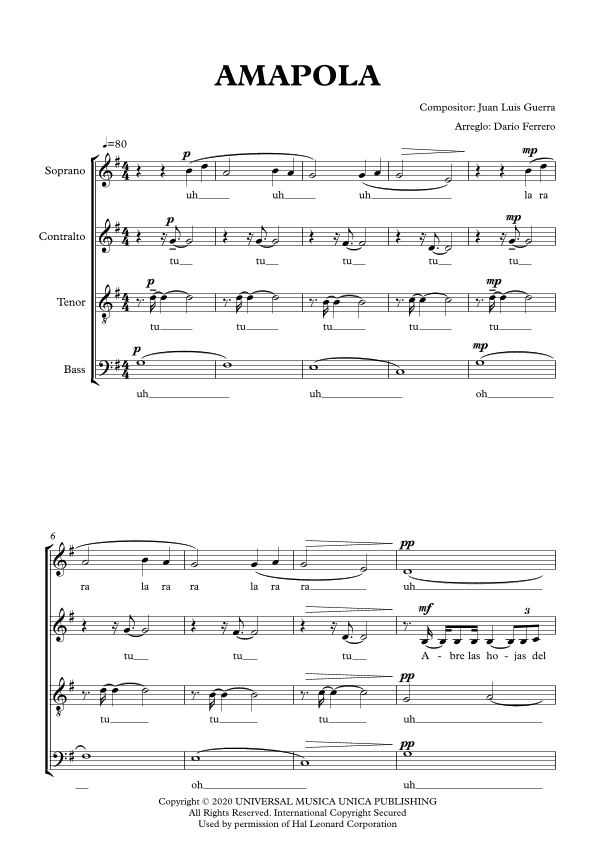 Amapola (arr. Darío Ferrero)