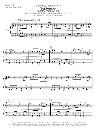 September (arr. Tsuyoshi Yoroiguma)