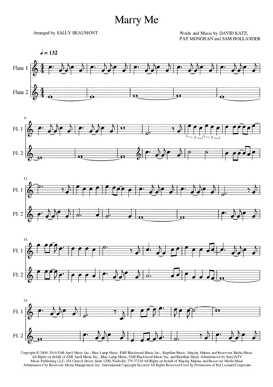 Marry Me (arr. Sally Beaumont)