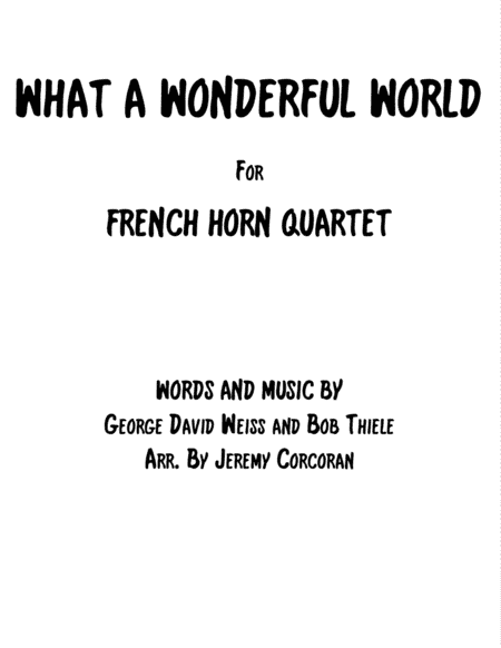 What A Wonderful World (arr. Jeremy Corcoran)