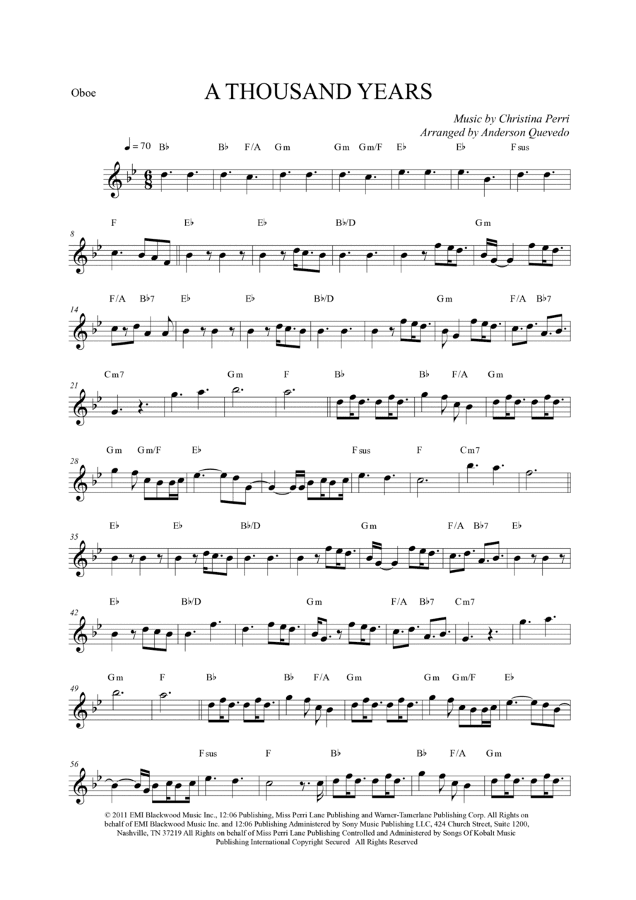 A Thousand Years (arr. Anderson Quevedo)